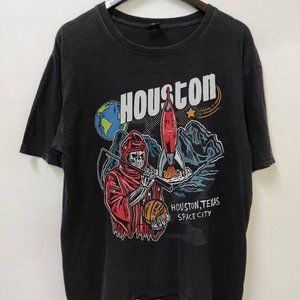 Vintage Warren Lotas Houston Rockets HoustonTexas Space City Basketball Shirt